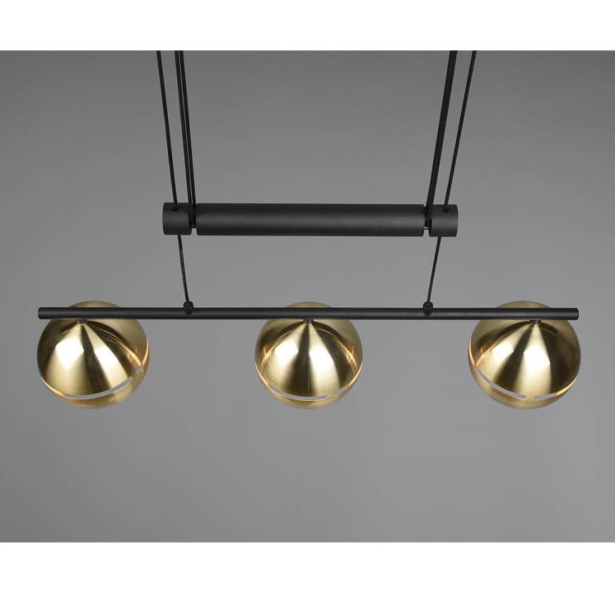 Trio - Chandelier on a string FLETCHER 3xE14/40W/230V brass
