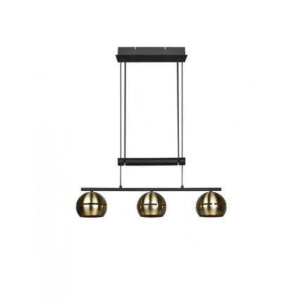 Trio - Chandelier on a string FLETCHER 3xE14/40W/230V brass