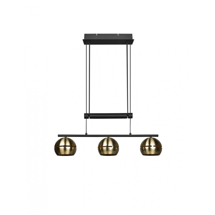 Trio - Chandelier on a string FLETCHER 3xE14/40W/230V brass