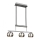 Trio - Chandelier on a string FLETCHER 3xE14/40W/230V matte chrome
