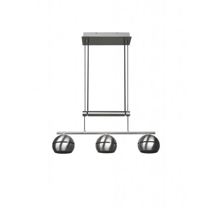 Trio - Chandelier on a string FLETCHER 3xE14/40W/230V matte chrome