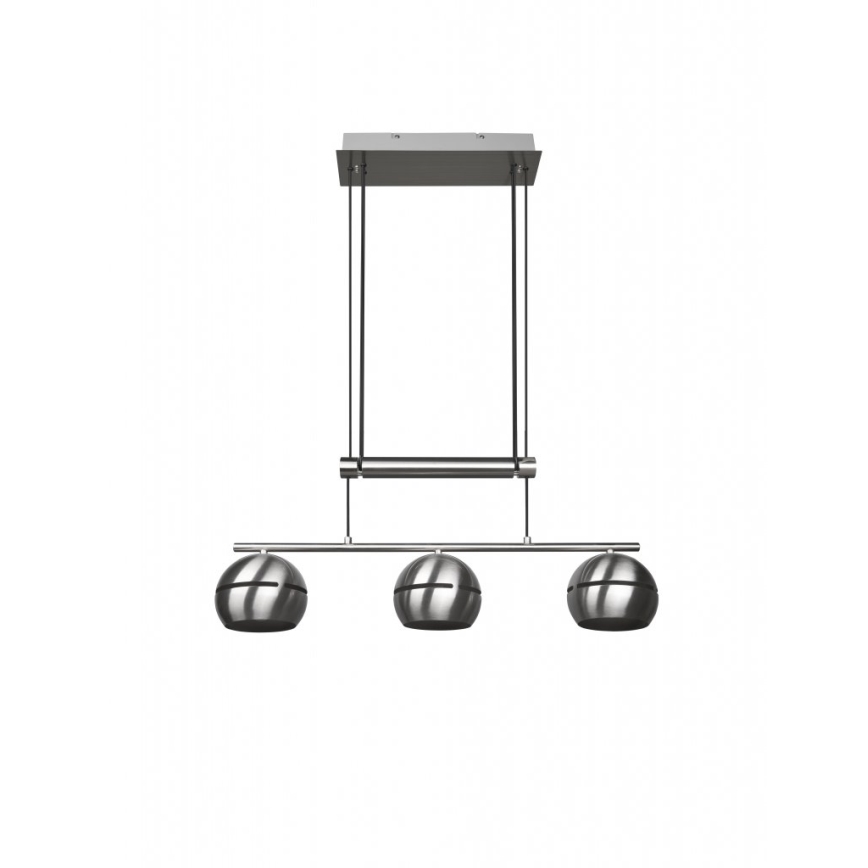 Trio - Chandelier on a string FLETCHER 3xE14/40W/230V matte chrome