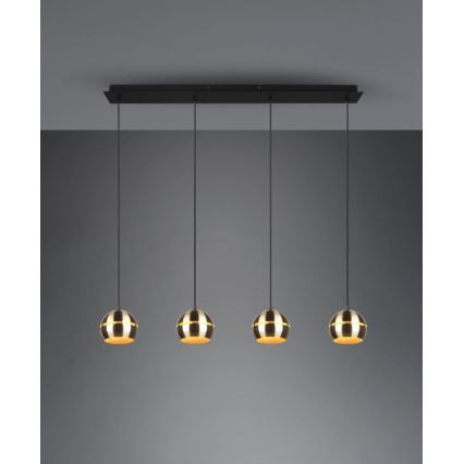 Trio - Chandelier on a string FLETCHER 4xE14/40W/230V brass