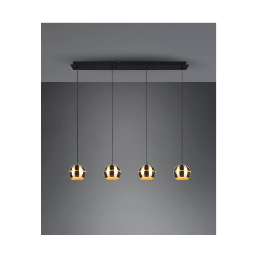 Trio - Chandelier on a string FLETCHER 4xE14/40W/230V brass