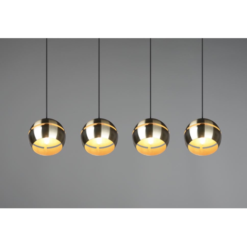 Trio - Chandelier on a string FLETCHER 4xE14/40W/230V brass