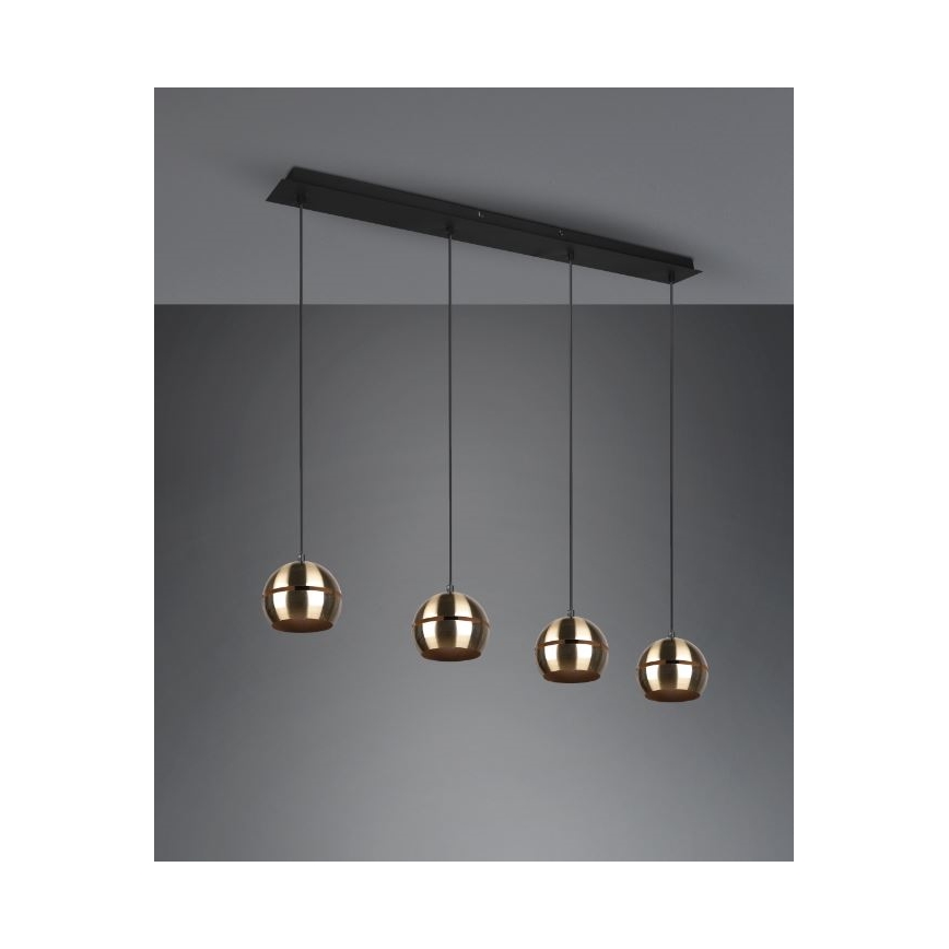 Trio - Chandelier on a string FLETCHER 4xE14/40W/230V brass