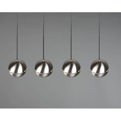 Trio - Chandelier on a string FLETCHER 4xE14/40W/230V matte chrome