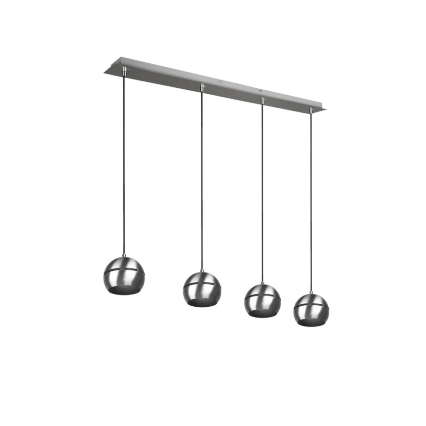 Trio - Chandelier on a string FLETCHER 4xE14/40W/230V matte chrome
