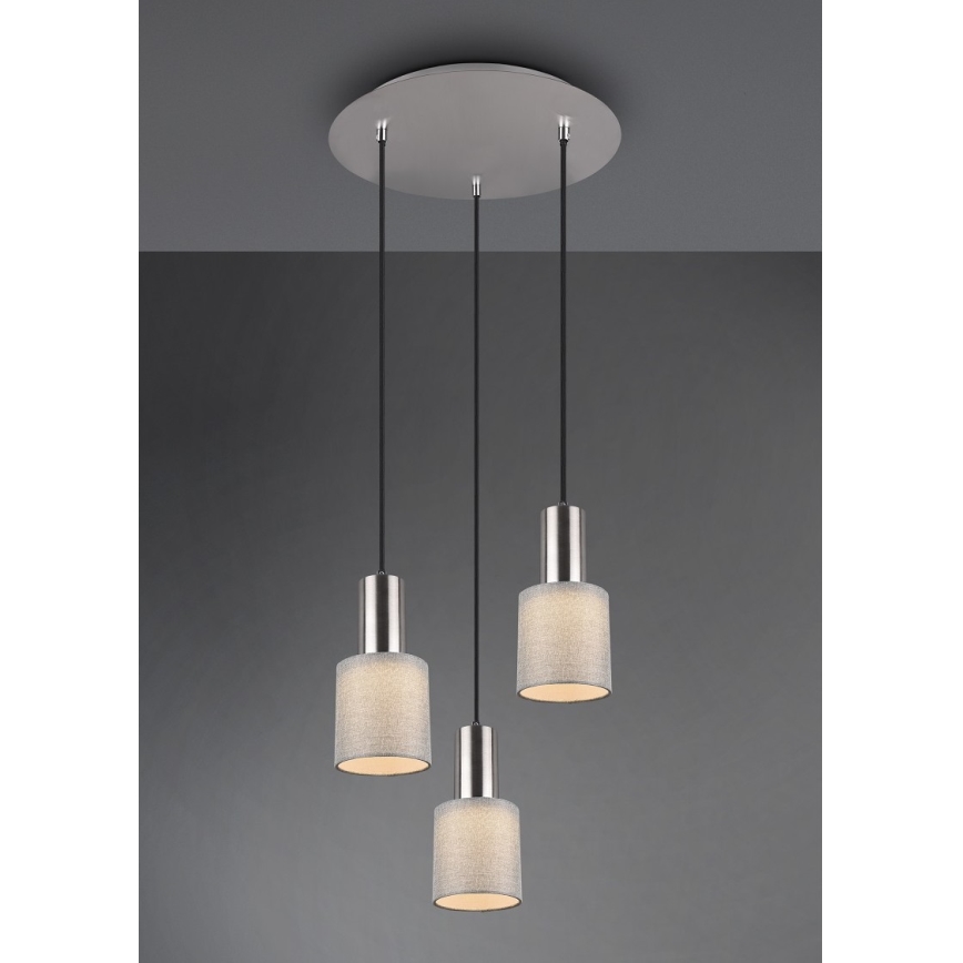 Trio - Chandelier on a string WAILER 3xGU10/5W/230V grey