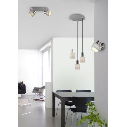 Trio - Chandelier on a string WAILER 3xGU10/5W/230V grey
