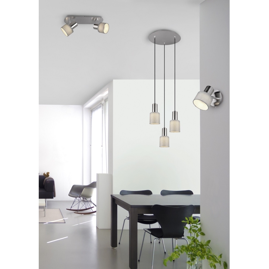 Trio - Chandelier on a string WAILER 3xGU10/5W/230V grey