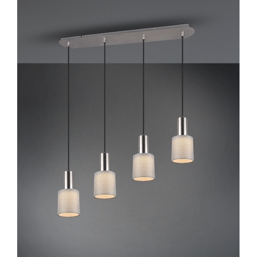 Trio - Chandelier on a string WAILER 4xGU10/5W/230V grey