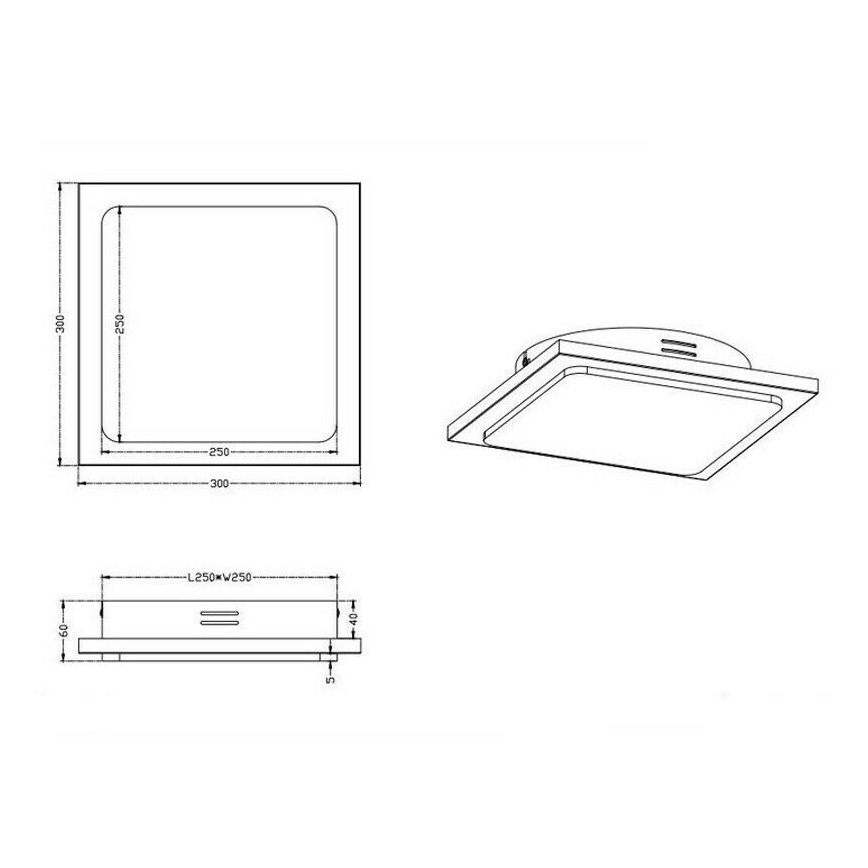 TRIO - DENVER Dimmable LED Ceiling Light LED/20W/230V Patina
