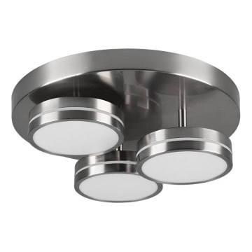 Trio - Dimmable LED ceiling light FRANKLIN 3xLED/8,5W/230V 3000K dia. 35 cm matte chrome