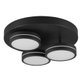 Trio - FRANKLIN Dimmable LED Ceiling Light 3x LED/8.5W/230V 3000K Ø35 cm Black