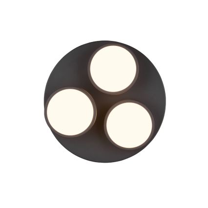 Trio - FRANKLIN Dimmable LED Ceiling Light 3x LED/8.5W/230V 3000K Ø35 cm Black