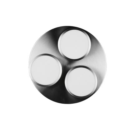 Trio - Dimmable LED ceiling light FRANKLIN 3xLED/8,5W/230V 3000K dia. 35 cm matte chrome