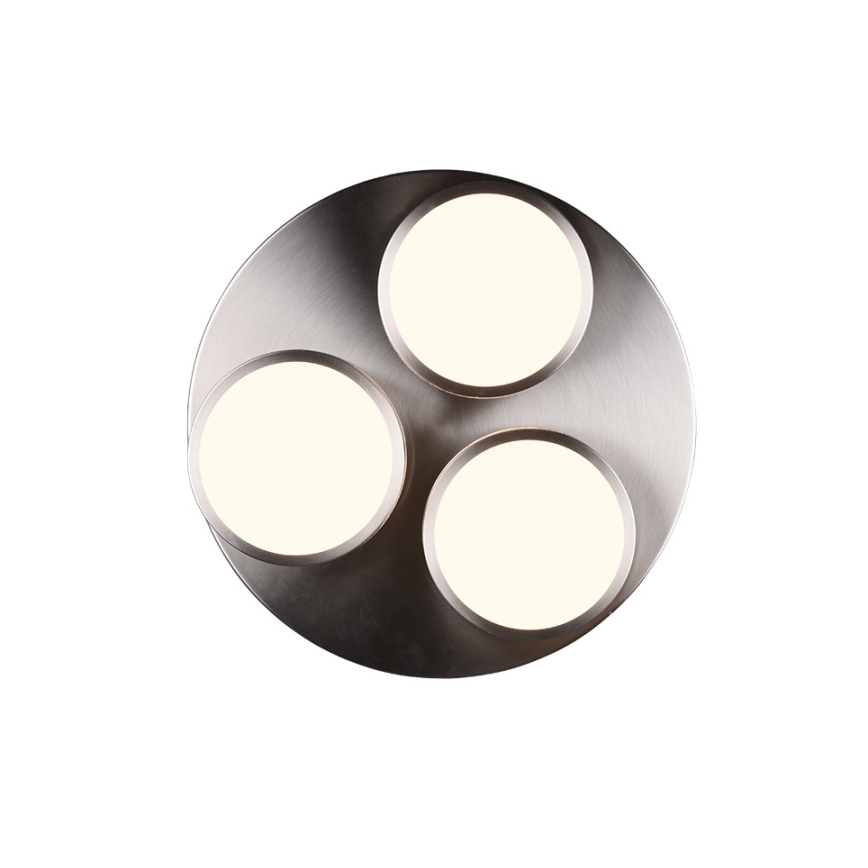 Trio - Dimmable LED ceiling light FRANKLIN 3xLED/8,5W/230V 3000K dia. 35 cm matte chrome