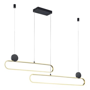 Trio - GRANT LED Dimmable Cable Pendant Lamp, 54W/230V, 2300/3000/4000K, Black/Gold