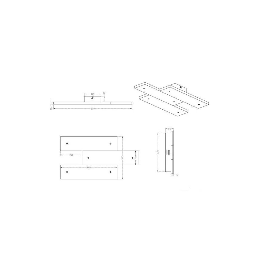 Trio - LED Ceiling light DENVER 3xLED/10W/230