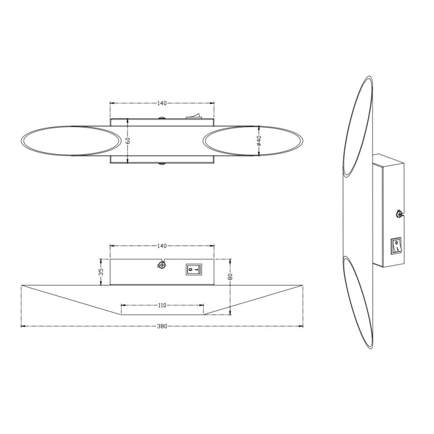 Trio - LED Wall light BOLERO 2xLED/3,1W/230V CRI 90 copper