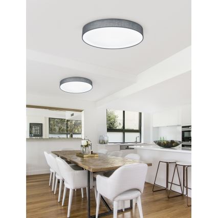 Trio - LUGANO LED dimmable ceiling light, 22W, 230V, 3000K, Ø 40 cm, grey