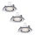 TRIO - PACK 3x LED Dimmable recessed light 1xGU10/5,5W/230V