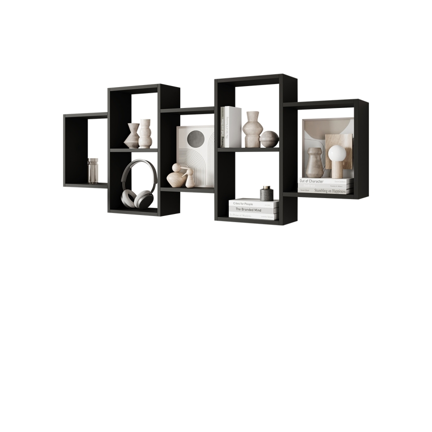 TRIO Wall-Mounted Shelf 65 x 161 cm, Black