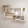 TRIO wall-mounted shelf 87 x 54 x 18 cm Sonoma oak/white