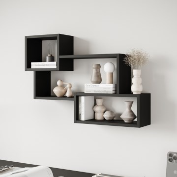 TRIO Wall Shelf 87x54 cm – Graphite Black