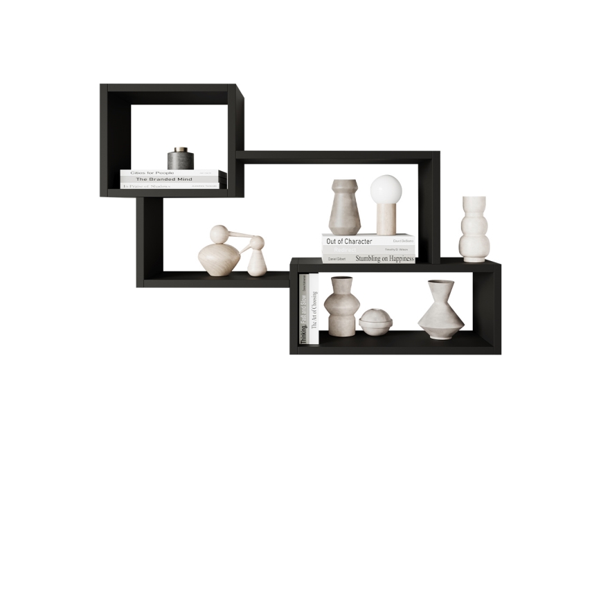 TRIO Wall Shelf 87x54 cm – Graphite Black