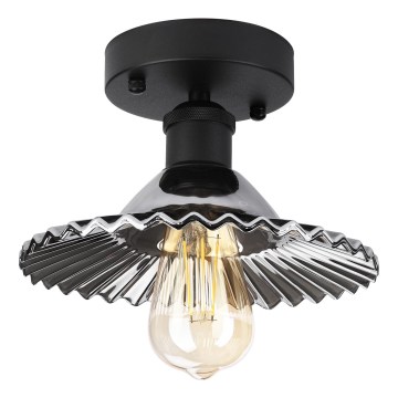 TRISH Flush-Mount Chandelier 1xE27/15W/230V, Black/Smoked Black