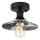 TRISH Flush-Mount Chandelier 1xE27/15W/230V, Black/Smoked Black