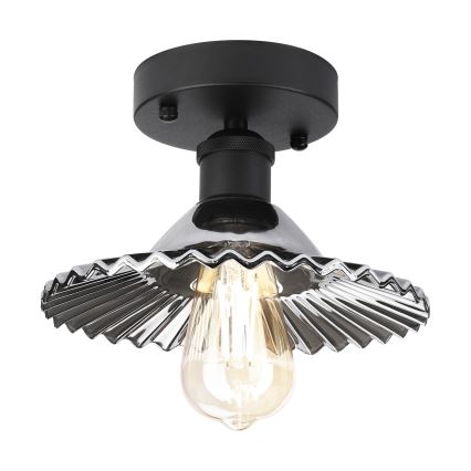 TRISH Flush-Mount Chandelier 1xE27/15W/230V, Black/Smoked Black