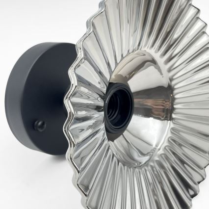 TRISH Flush-Mount Chandelier 1xE27/15W/230V, Black/Smoked Black