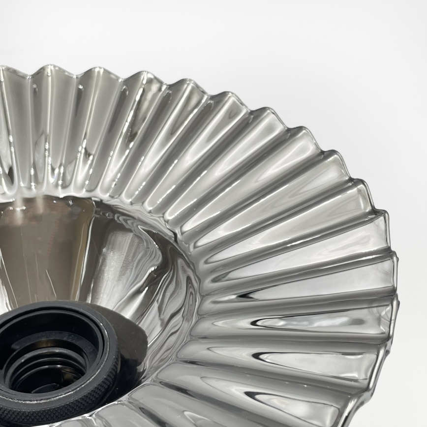 TRISH Flush-Mount Chandelier 1xE27/15W/230V, Black/Smoked Black