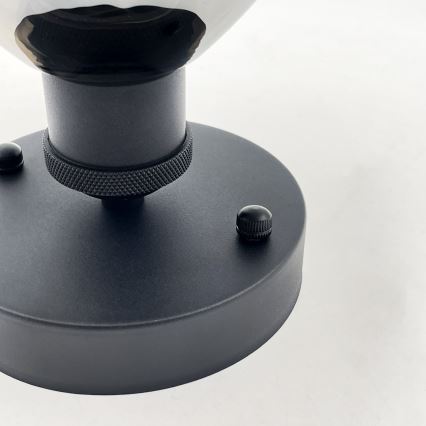 TRISH Flush-Mount Chandelier 1xE27/15W/230V, Black/Smoked Black