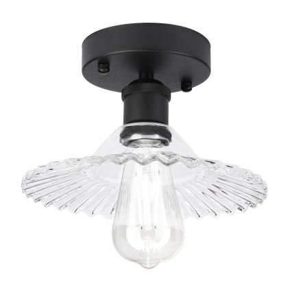 TRISH Surface-Mounted Chandelier 1xE27/15W/230V Black/Clear