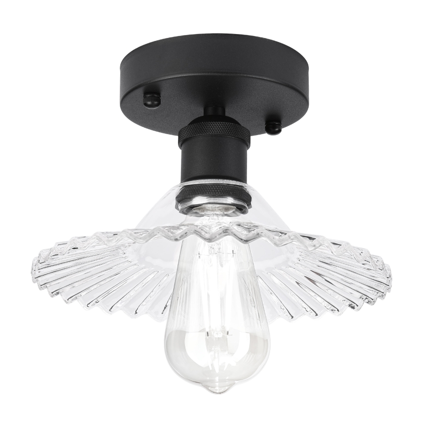 TRISH Surface-Mounted Chandelier 1xE27/15W/230V Black/Clear