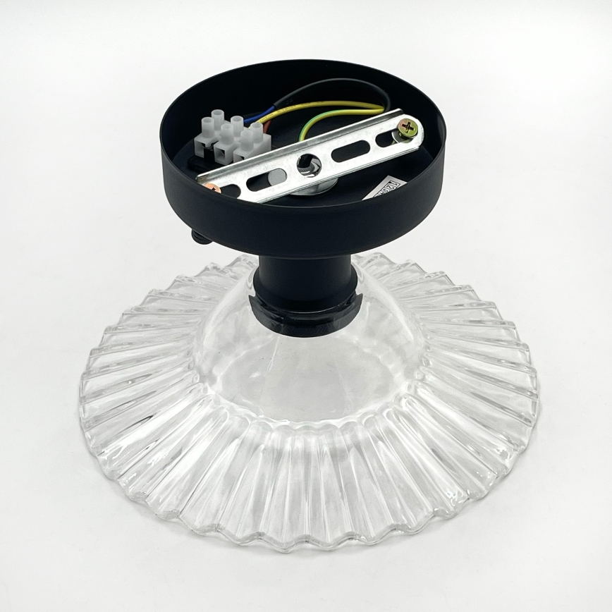 TRISH Surface-Mounted Chandelier 1xE27/15W/230V Black/Clear