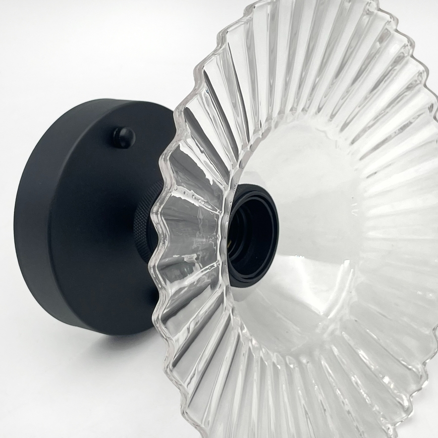 TRISH Surface-Mounted Chandelier 1xE27/15W/230V Black/Clear