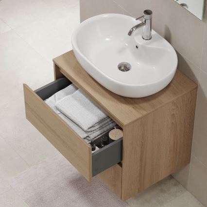 TRONDHEIM 60 cm bathroom vanity unit for basin, oak