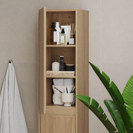 TRONDHEIM Bathroom Cabinet 35x174x30 cm Oak