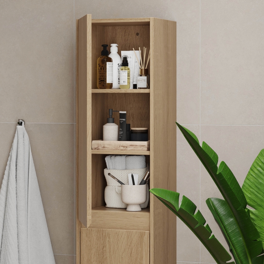 TRONDHEIM Bathroom Cabinet 35x174x30 cm Oak