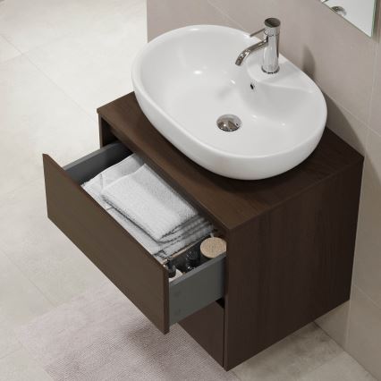 TRONDHEIM Bathroom Cabinet for 60 cm Washbasin – Walnut