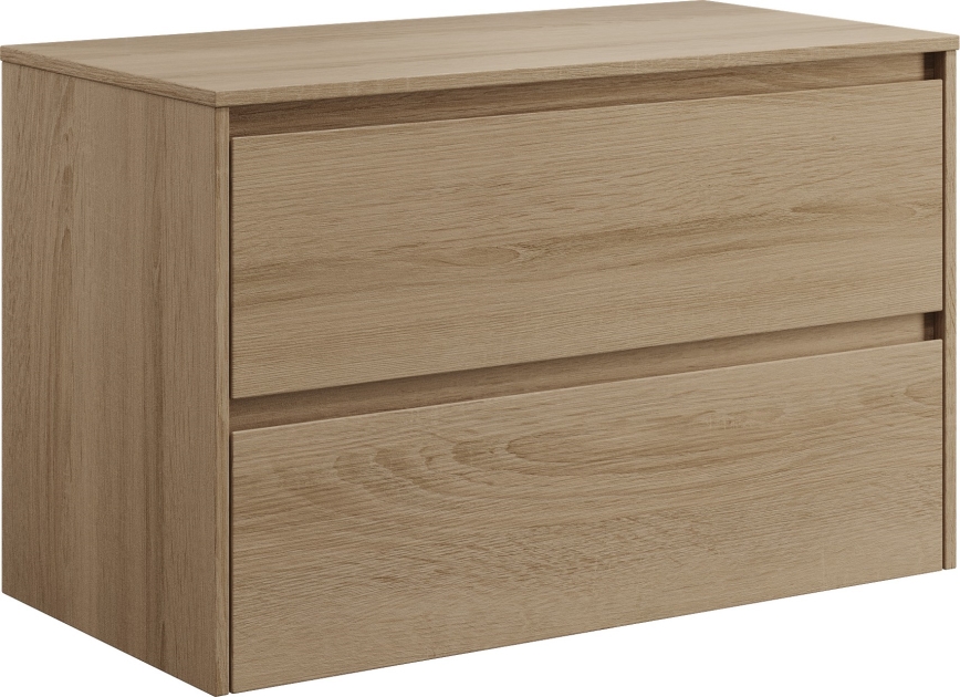 TRONDHEIM bathroom cabinet for 90 cm sink, oak