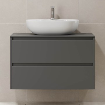 TRONDHEIM Bathroom Cabinet for 90 cm Washbasin, Anthracite
