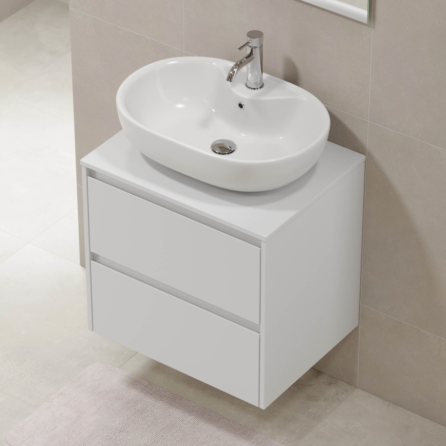 TRONDHEIM Bathroom Cabinet for Washbasin, 60x57x46 cm, White