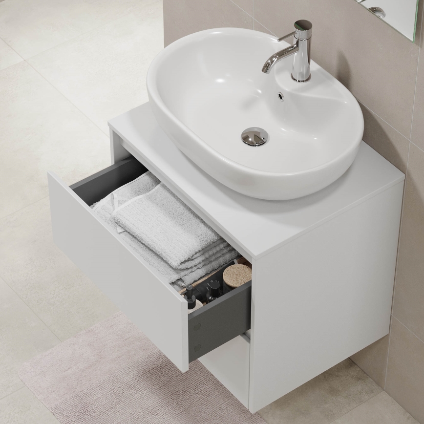 TRONDHEIM Bathroom Cabinet for Washbasin, 60x57x46 cm, White