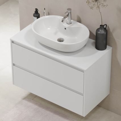 TRONDHEIM Bathroom Vanity Cabinet for 90×57×46 cm Basin, White